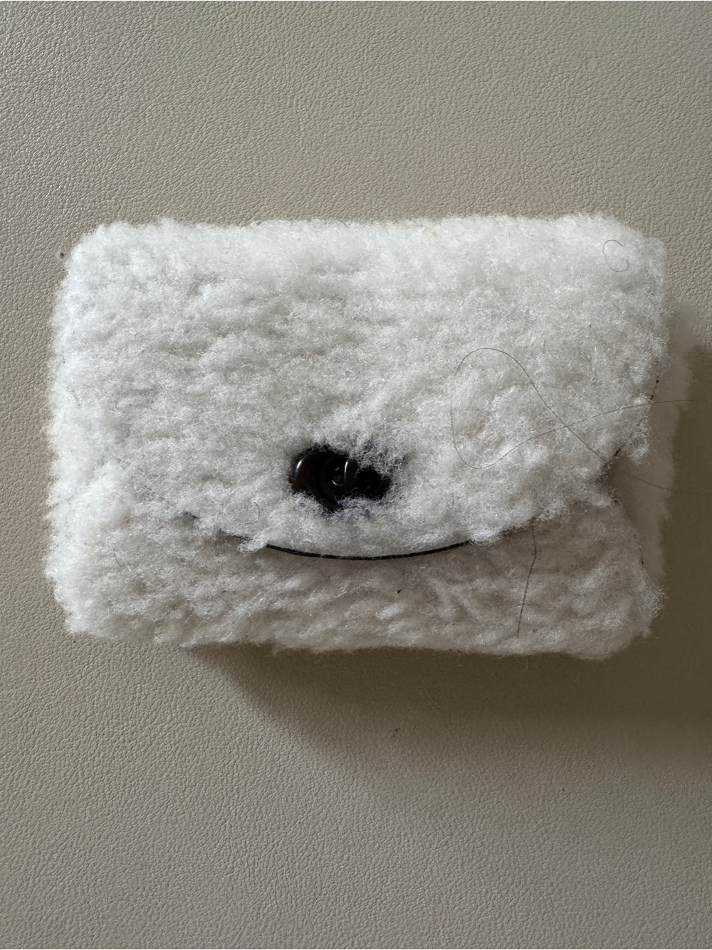 Coach White Fuzzy Snap Wallet